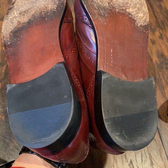 stanley blacker couture handmade in Italy size 12 in GUC reddish brown leather - Picture 8 of 11